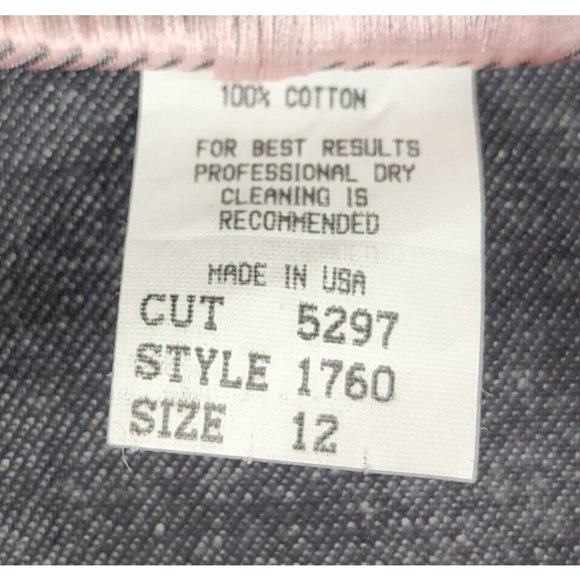 Starfire Jacket Womens 12 Gray Denim Quilted Pearl Accent Retro Vintage USA - Picture 4 of 11